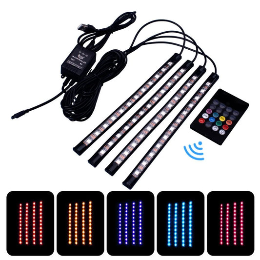 Strip 48 Leds Multicolor Music Interior Under Dash Lighting