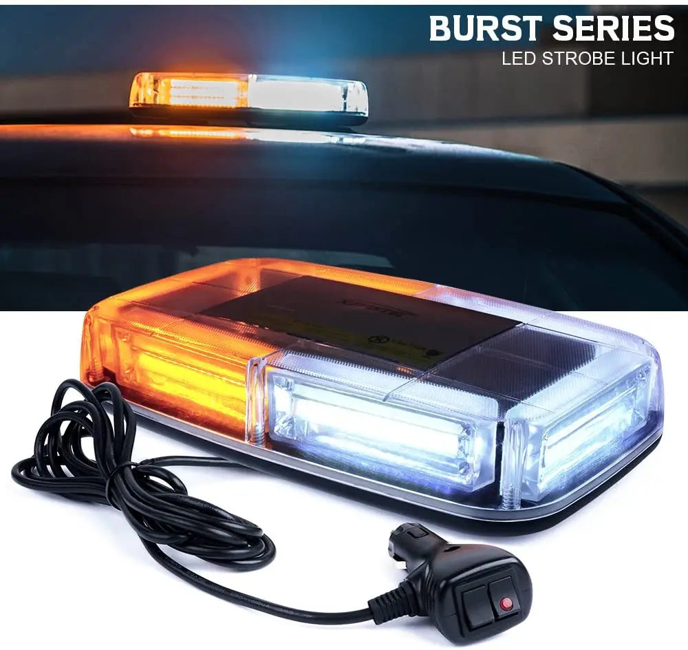 Cob Rooftop Strobe Beacon Magnetic Base Safety Warning Emergency