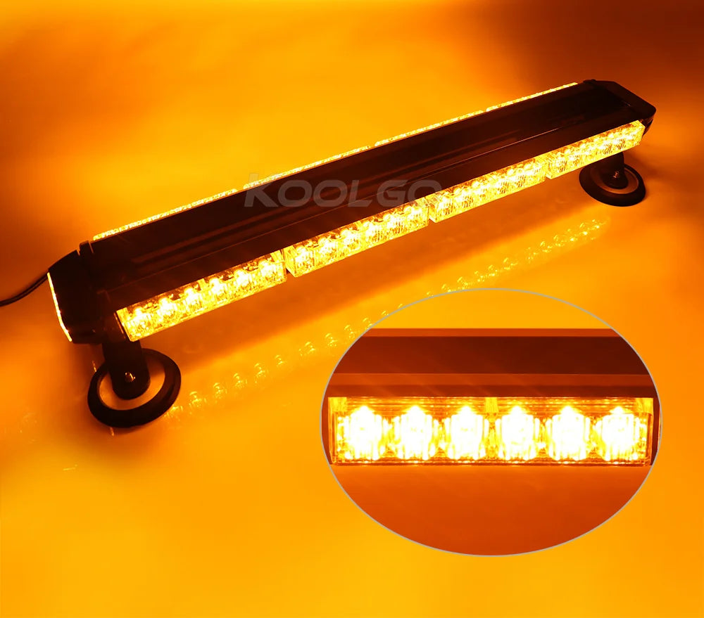 For Tow Amber White Strobe Warning Bar Truck Orange Beacon