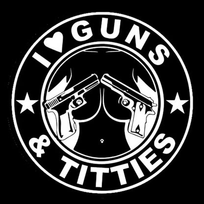 Love Guns Titties I Funny Body Stickers Creative Decal