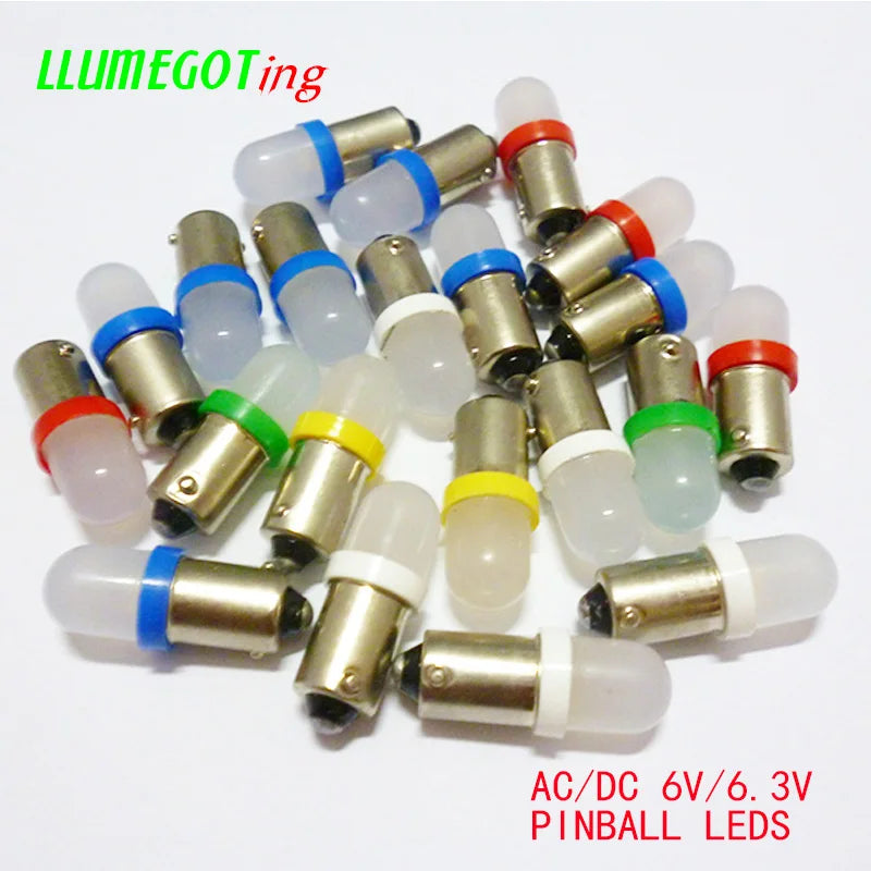 100PCS ba9s T4W Base Frosted Lens Various Colour Available