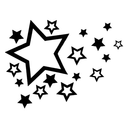 12CM Fashion Shooting Stars Vinyl Reflective Sticker Bumper