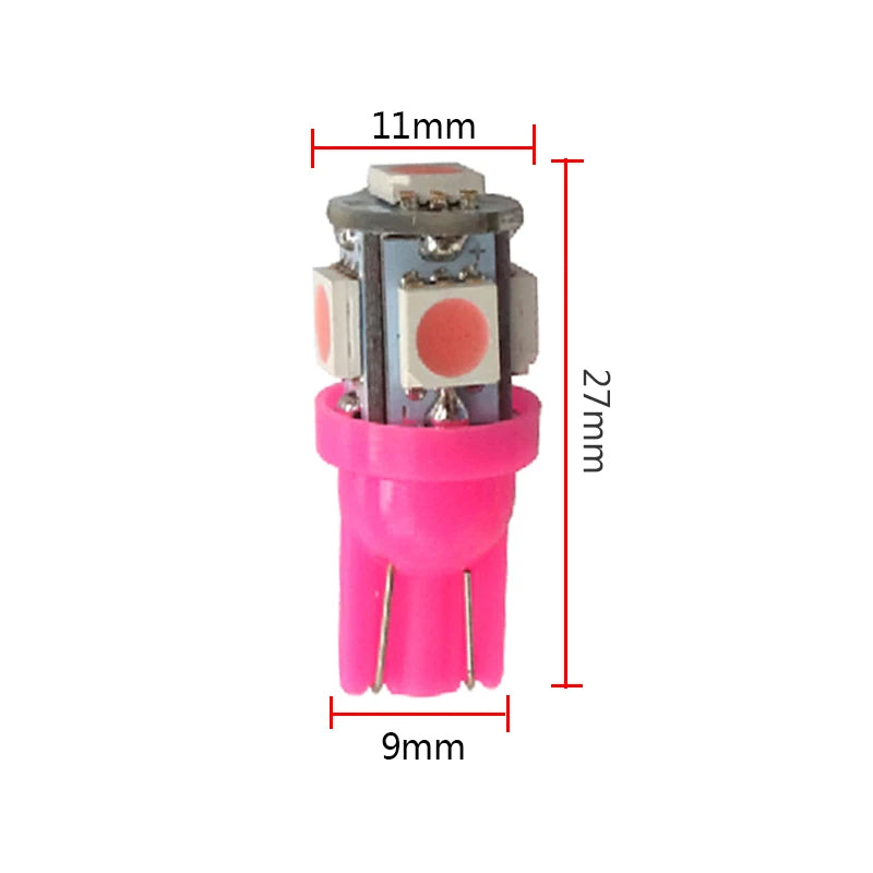 50PCS Dc 6V 6.3v T10 W5W 194 168 555