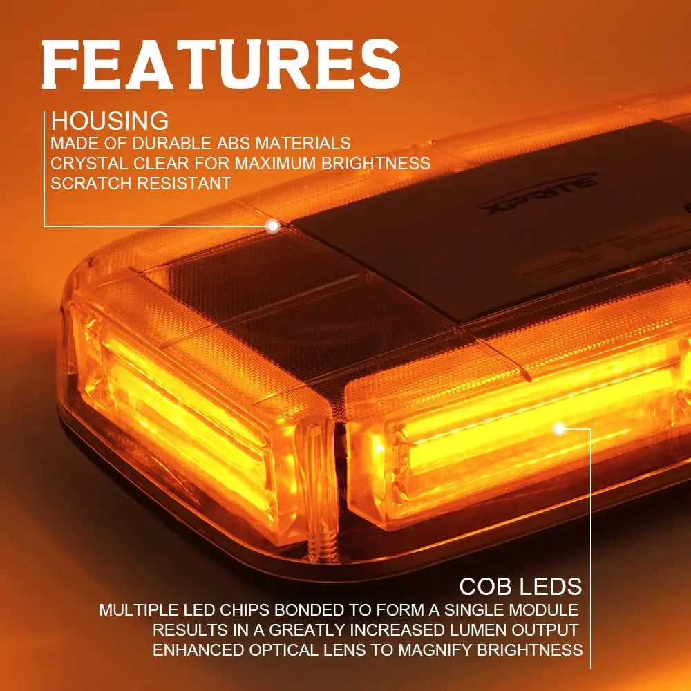 Cob Rooftop Strobe Beacon Magnetic Base Safety Warning Emergency