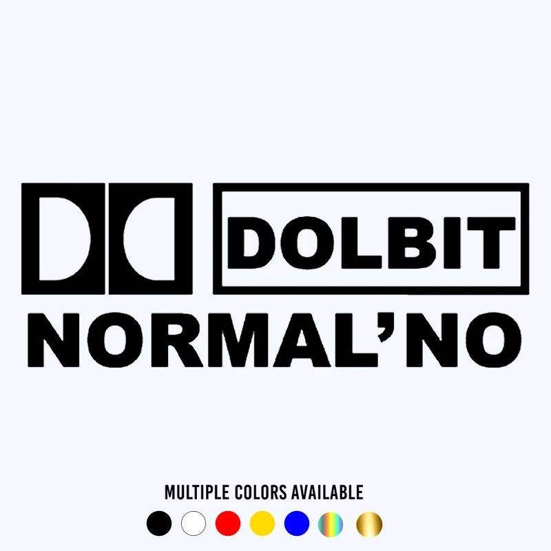 CK2302 7CM Dolbit Normal No Funny Sticker Vinyl Decal