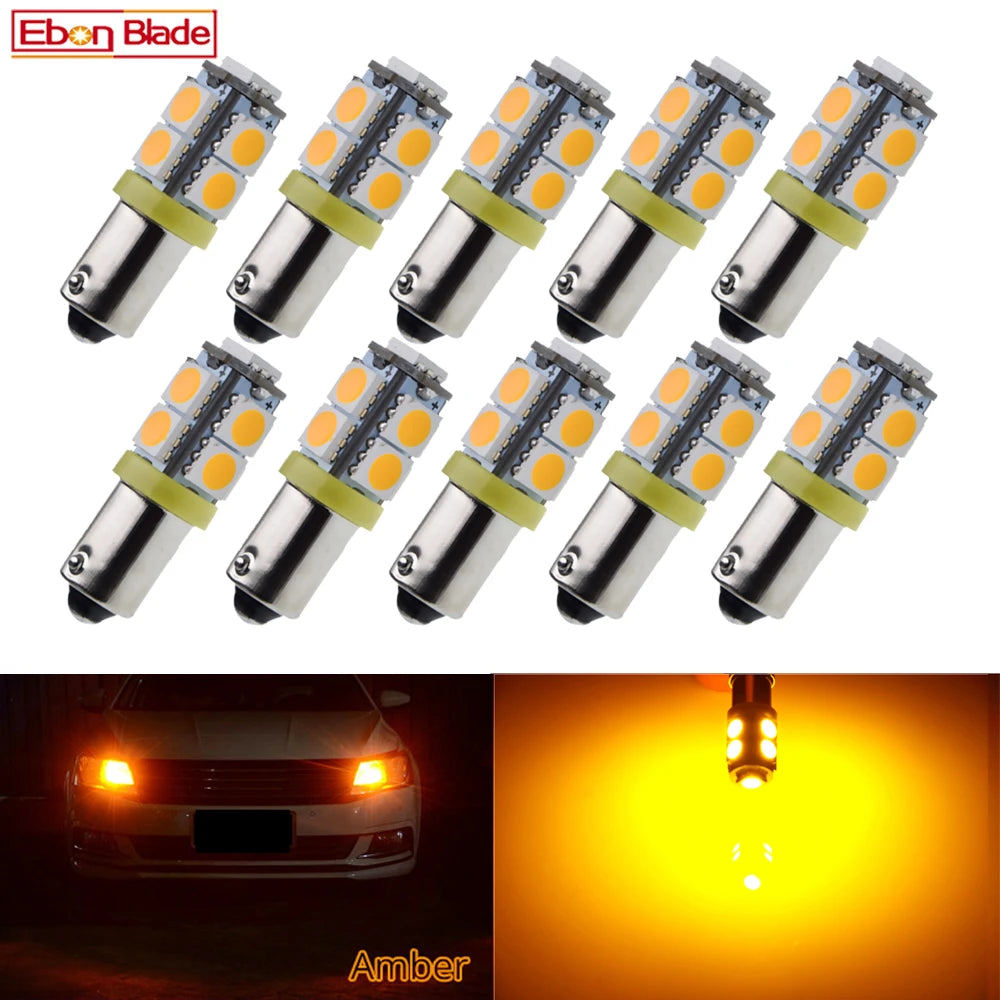 10PCS ba9s T4W bax9s H6W bay9s H21W Warm White
