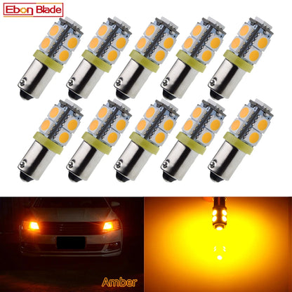 10PCS ba9s T4W bax9s H6W bay9s H21W Warm White