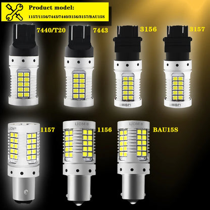 For Turn Signal Lights Red Yellow Jdm 7440 7443 No Hyper Flash