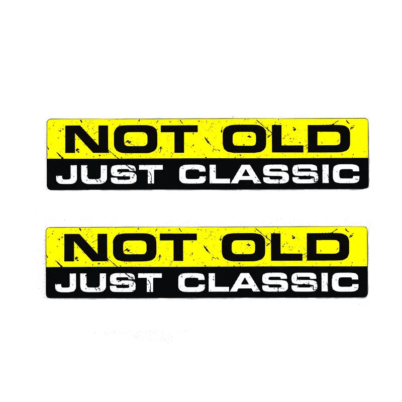 2X Not Old Classic Interesting Character Sticker Automobiles