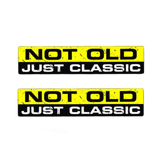 2X Not Old Classic Interesting Character Sticker Automobiles