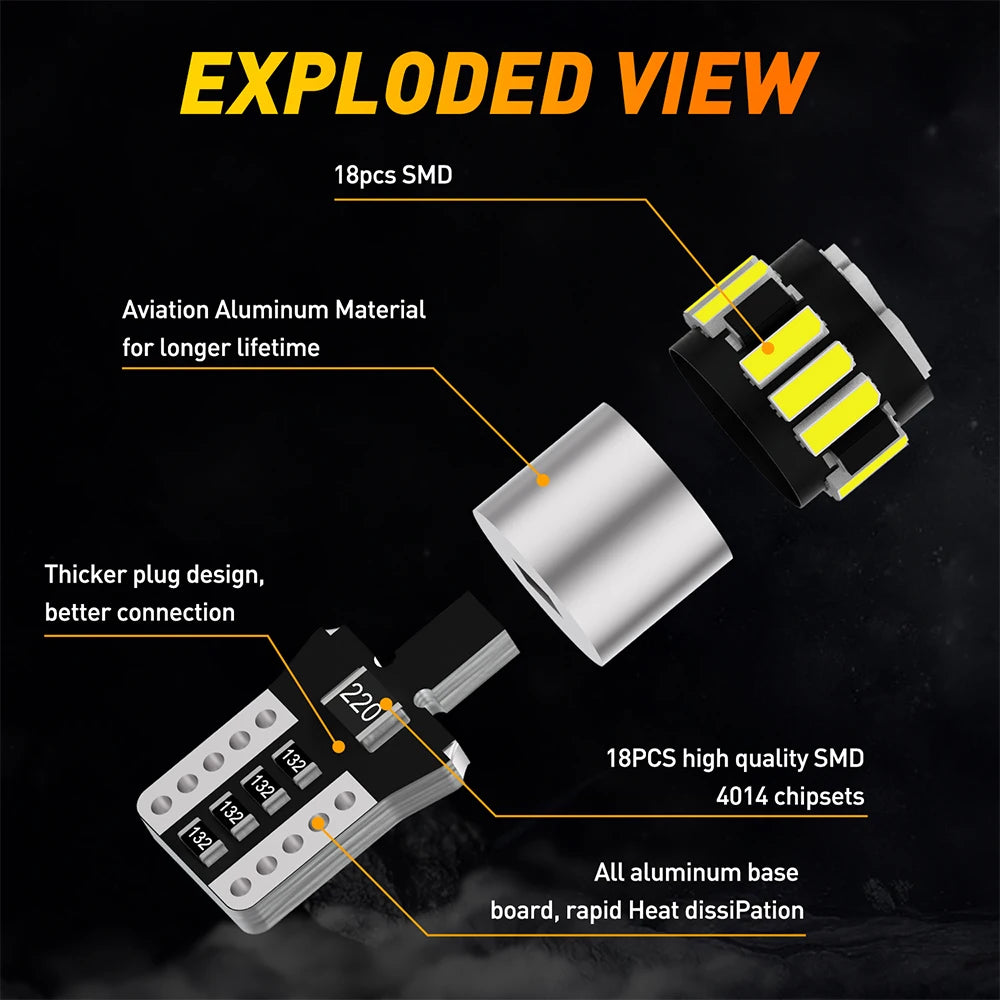 For Mercedes Benz W203 W211 W204 10X W5W T10 Canbus 194 Bulb