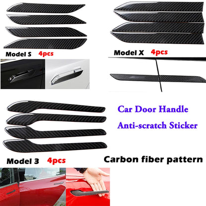 For Tesla Model 3 S X Door Handle anti-scratch Sticker Real