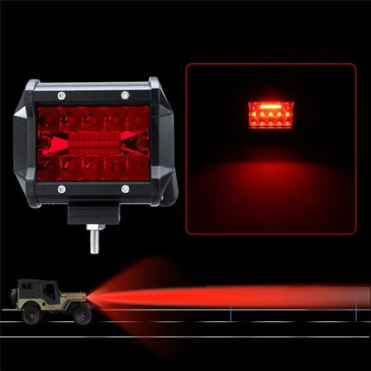 Yulling Pair Inch Red Work Bar Flood Spot Driving
