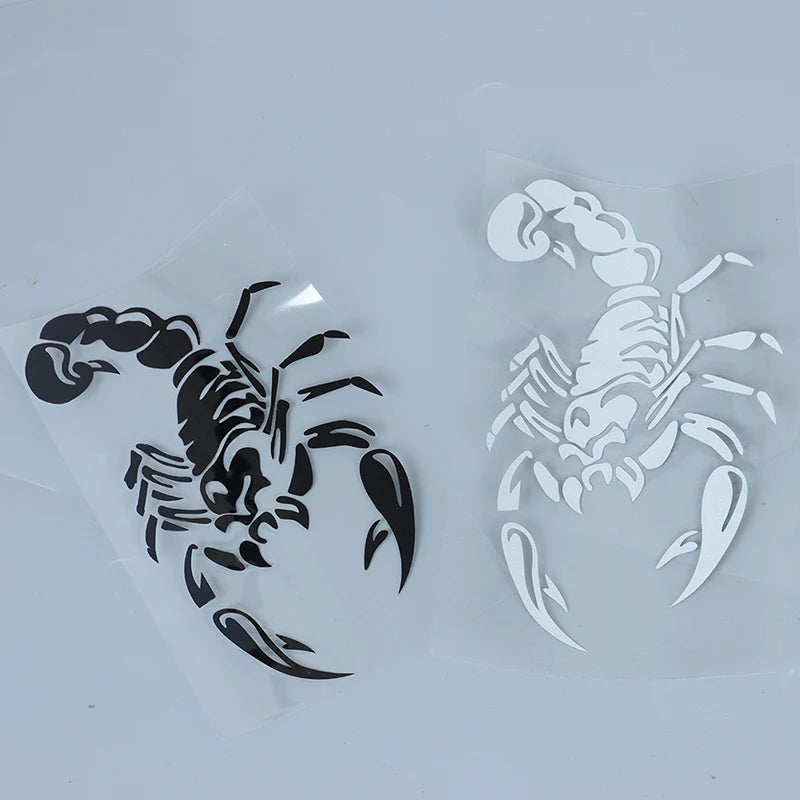 1PC Small Reflective Scorpion Pattern Sticker Hood Spare Tire