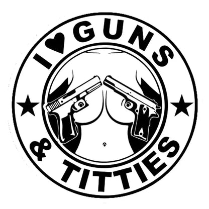 Love Guns Titties I Funny Body Stickers Creative Decal