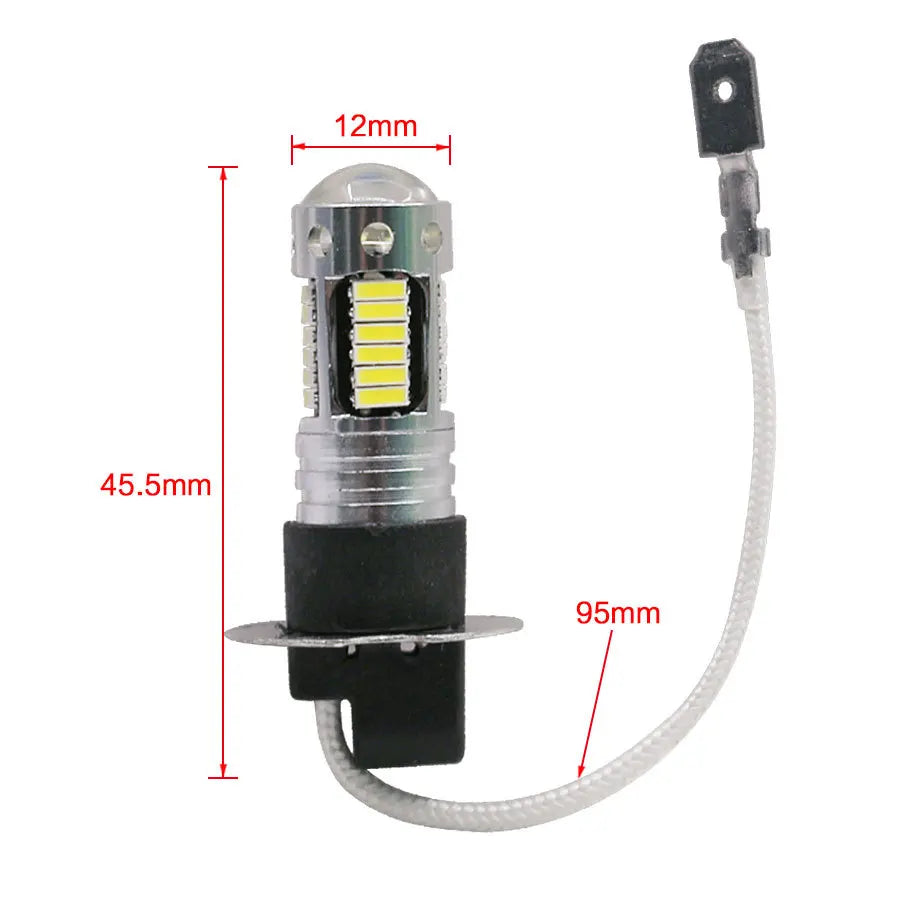 2PCS Power Drl Lamps 30SMD 4014 H3 Replacement Bulbs