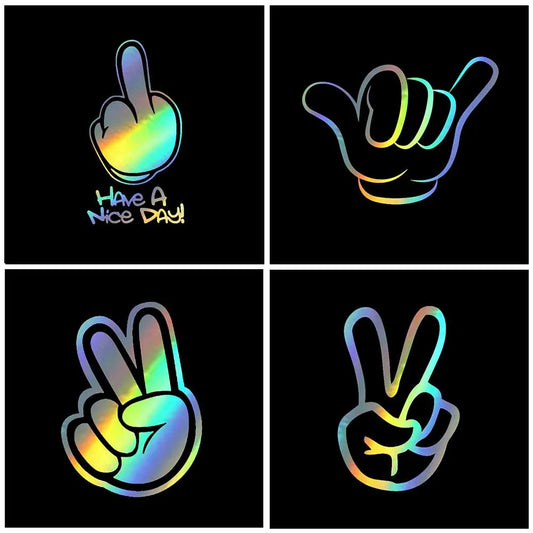 7.9cm 14.9cm Have A Nice Day Funny Peace Hand