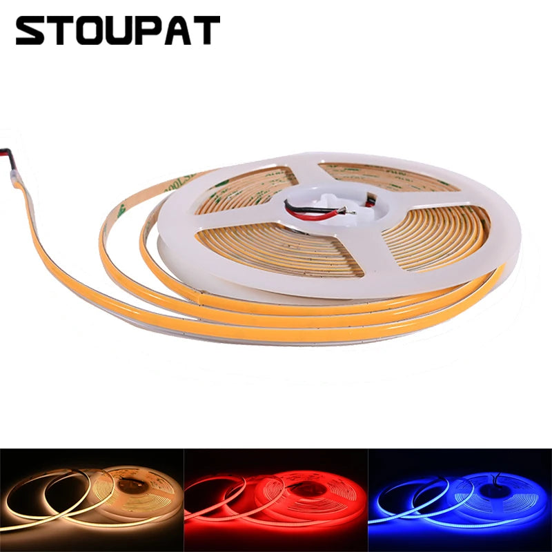 5MM Super Thin Cob Strip 480 Leds dc12v 24V