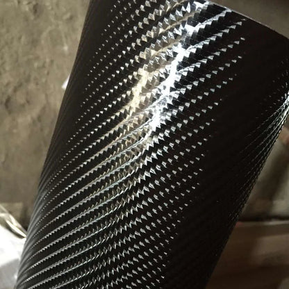 Black Glossy Vinyl Wrap Self Adhesive 2D 3D 5D