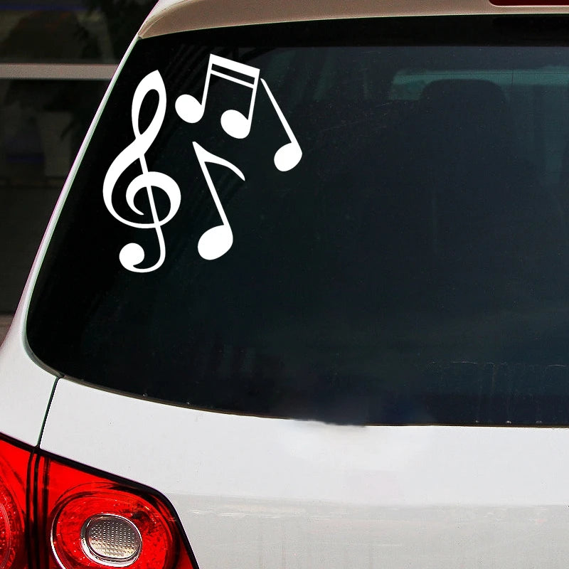 13.5x15 Cm Vinyl Decal Treble Clef Sheet Music Sticker