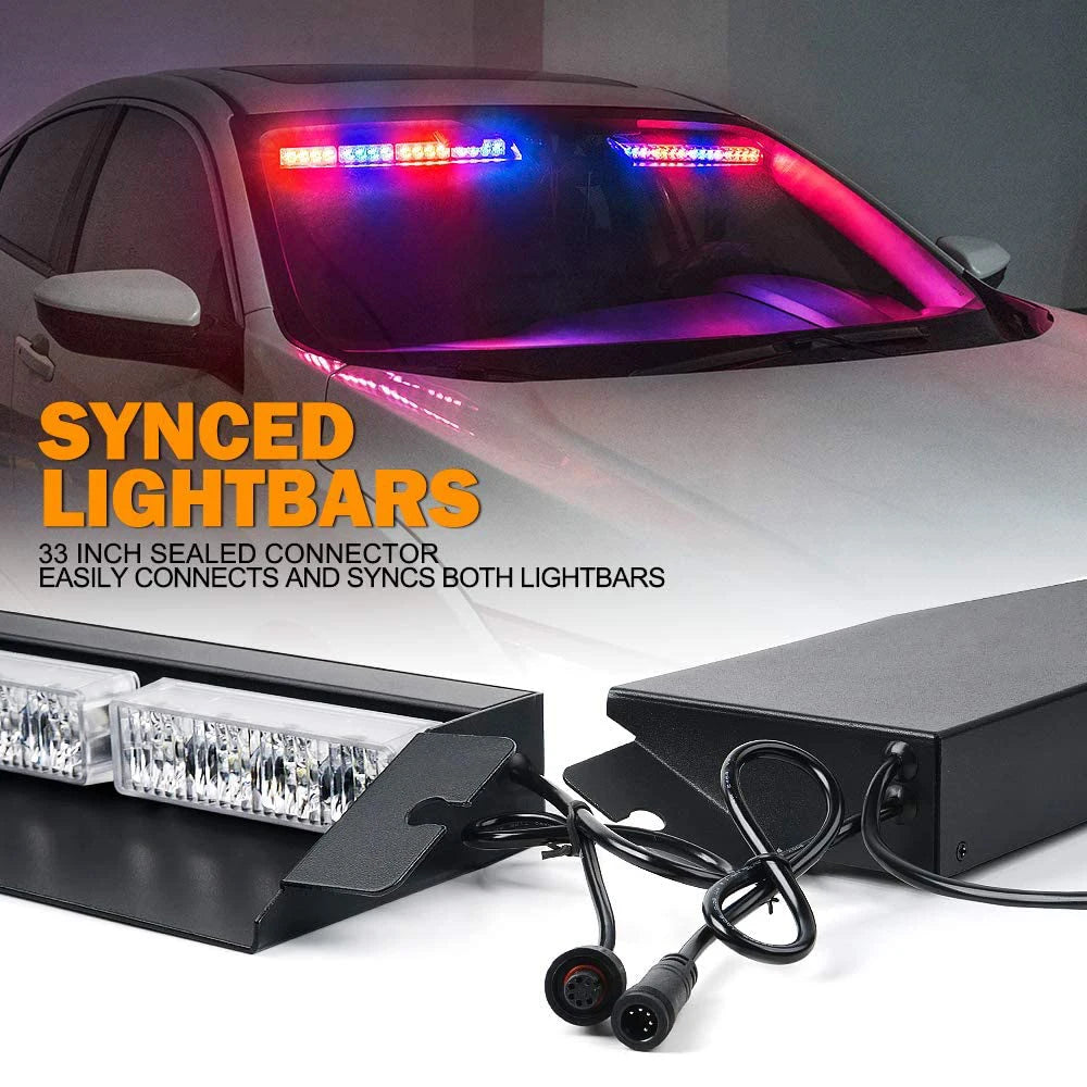 For Volunteer Vehicles Visor Strobe Bar Interior Windshield