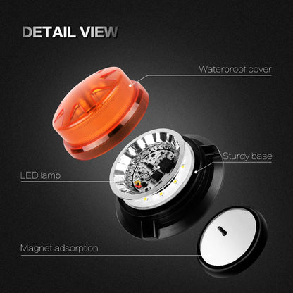 For Vehicles Amber LED Strobe Warning Bright Emergency Traffice