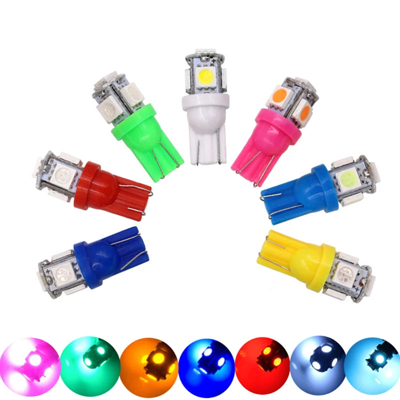 50PCS Dc 6V 6.3v T10 W5W 194 168 555