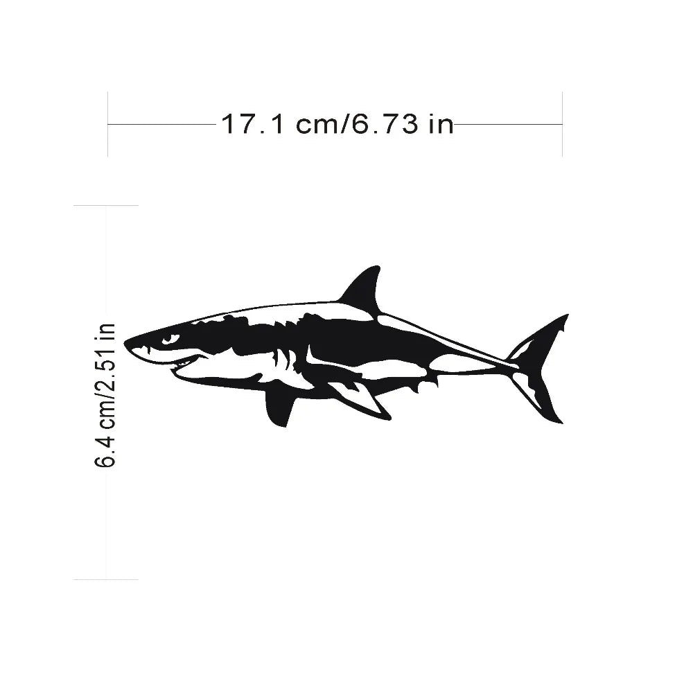 Sticker 17CM 6.5cm 3D Shark Creative Vinyl On Stickers