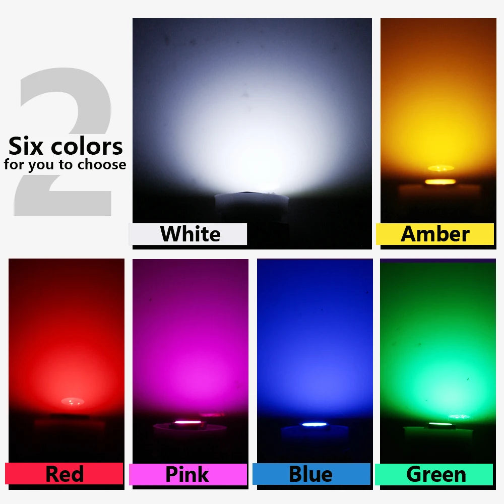 For Pinball 10PCS Colorful T10 5050 1SMD 194 168 W5W Side