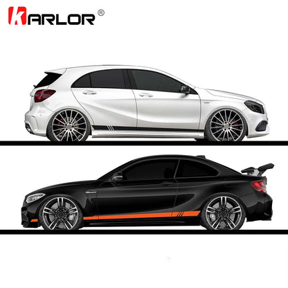2PCS Lot 220x8cm Stripe Side Stripes Both Body Stickers