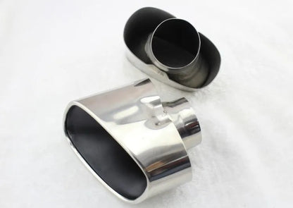 For BMW X5 E70 2000 To 1pair Chrome Exhaust Dual Tail Pipe