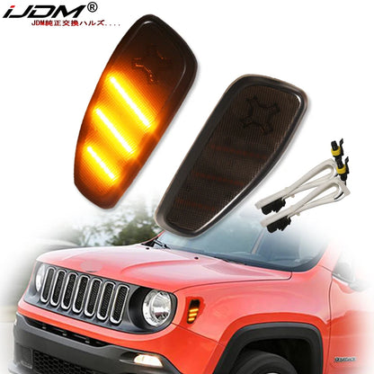 For Jeep Renegade Bu 2014 2015 2PCS 2021 Repeater Reflection