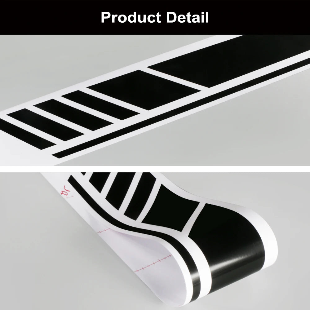 2PCS 220x14cm Side Body Sports Racing Long Stripe Stickers