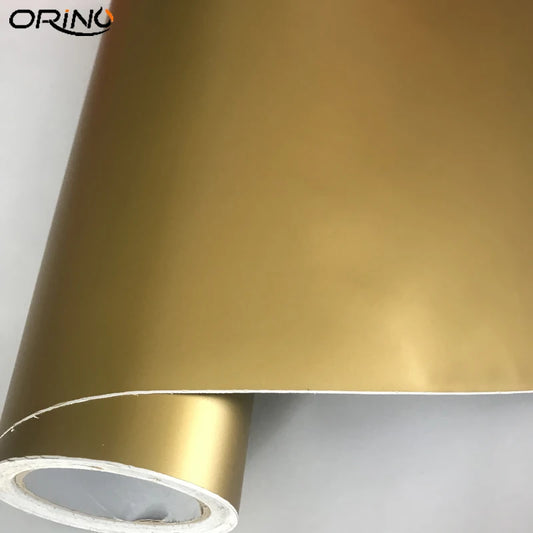 Self Adhesive Pvc Gold Golden Matte Vinyl Wrap Sticker