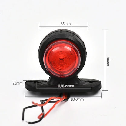 For Trailer Tractor Clearance Light Red 2PCS Position Truck Rear