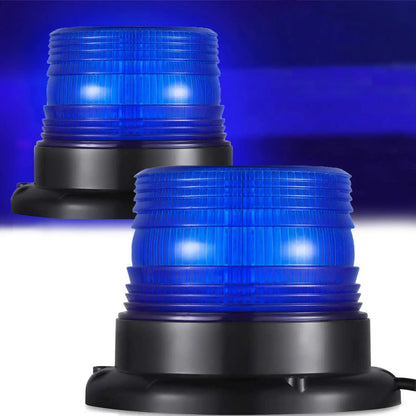 Blue Amber 12V 24V Magnetic Mounted Strobe Flashing Emergency