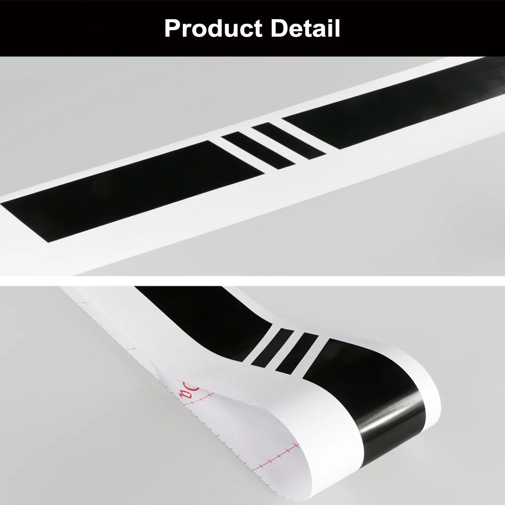 2PCS Lot 220x8cm Stripe Side Stripes Both Body Stickers