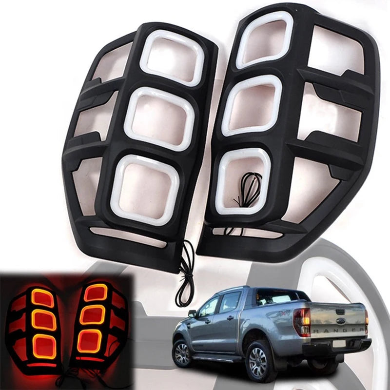 For Ford Ranger Raptor 2012-2021 T6 Matt Black Tail Taillamp