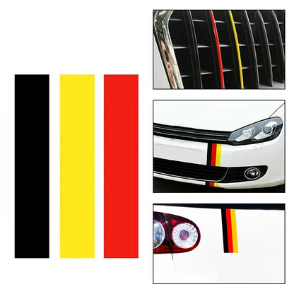 Germany Flag Sticker black+red+yellow Stripes Bumper Grid Rear