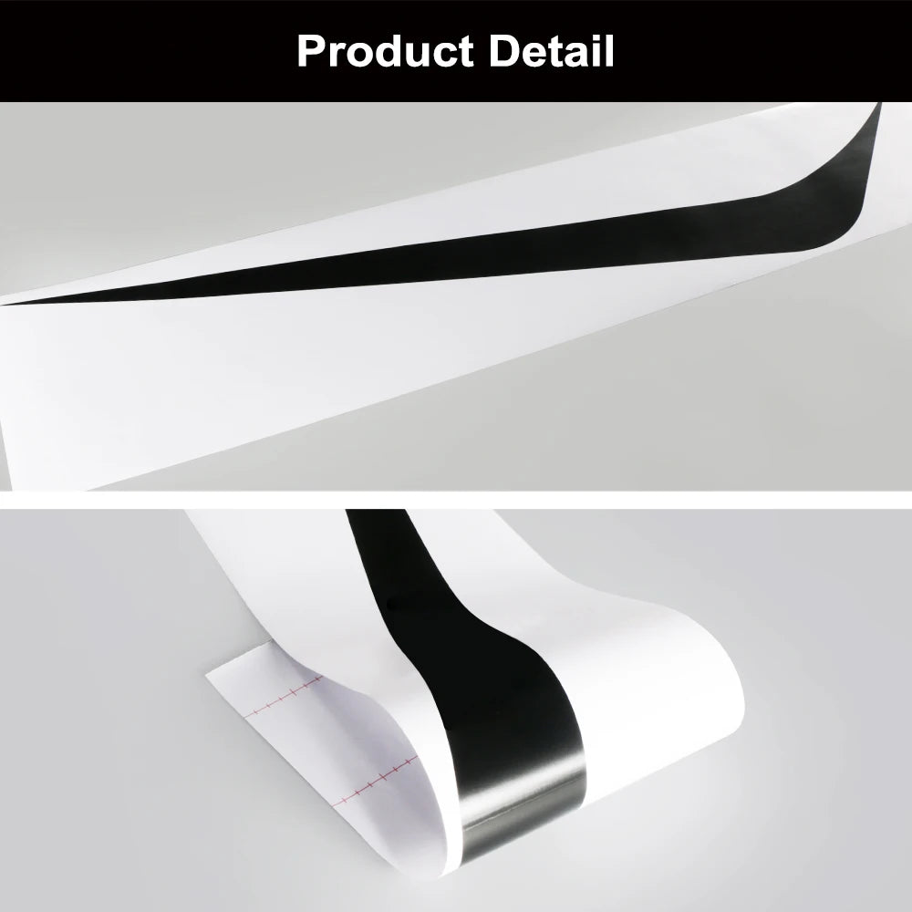 2PCS 100cmx26cm Hood Cover Stickers Vinyl Film Long Stripe