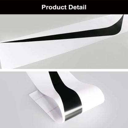 2PCS 100cmx26cm Hood Cover Stickers Vinyl Film Long Stripe
