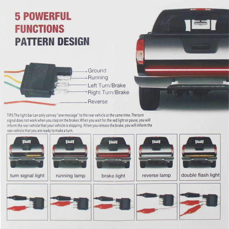 1.2 1.5m Pickup Truck Flexible Brake Turn Warning Strip