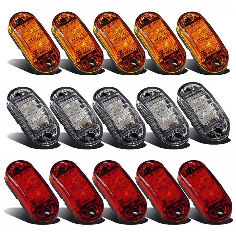 10PCS Warning Diode 12V 24V Trailer Truck Semaphore Yellow