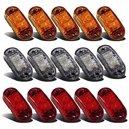 10PCS Warning Diode 12V 24V Trailer Truck Semaphore Yellow