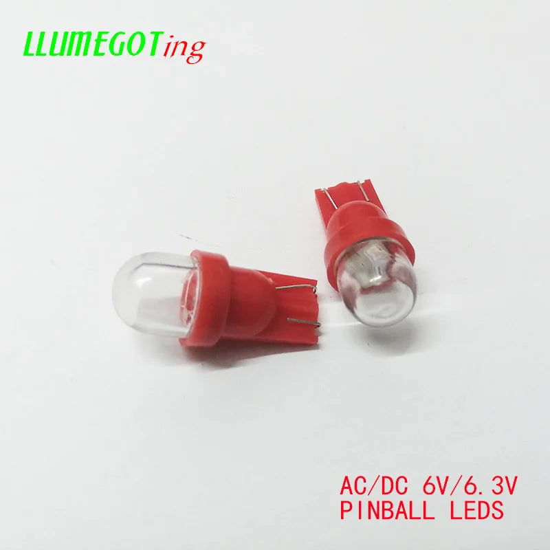 50PCS 194 T10 555 Wedge Round Clear Dome 2X