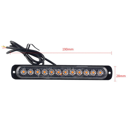 2X 12 ultra-thin Strobe Motorcycle Truck Side Warning Flashing