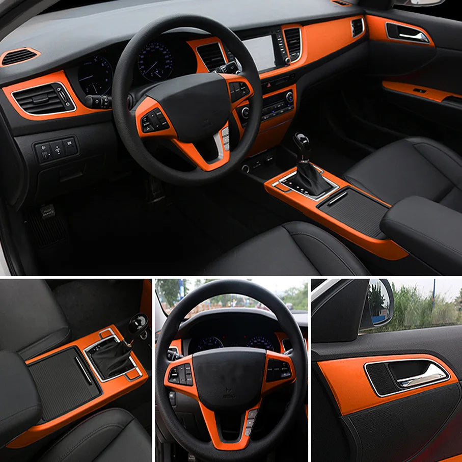Various Kinds Glossy Matte Orange Vinyl Wrap 3D Carbon