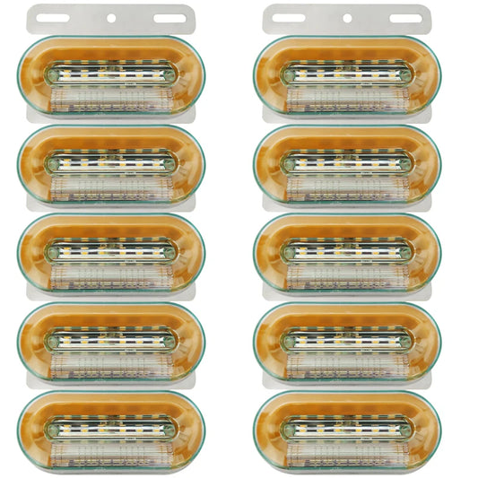 10PCS 24V Truck Side Marker External Signal Indicator Warning