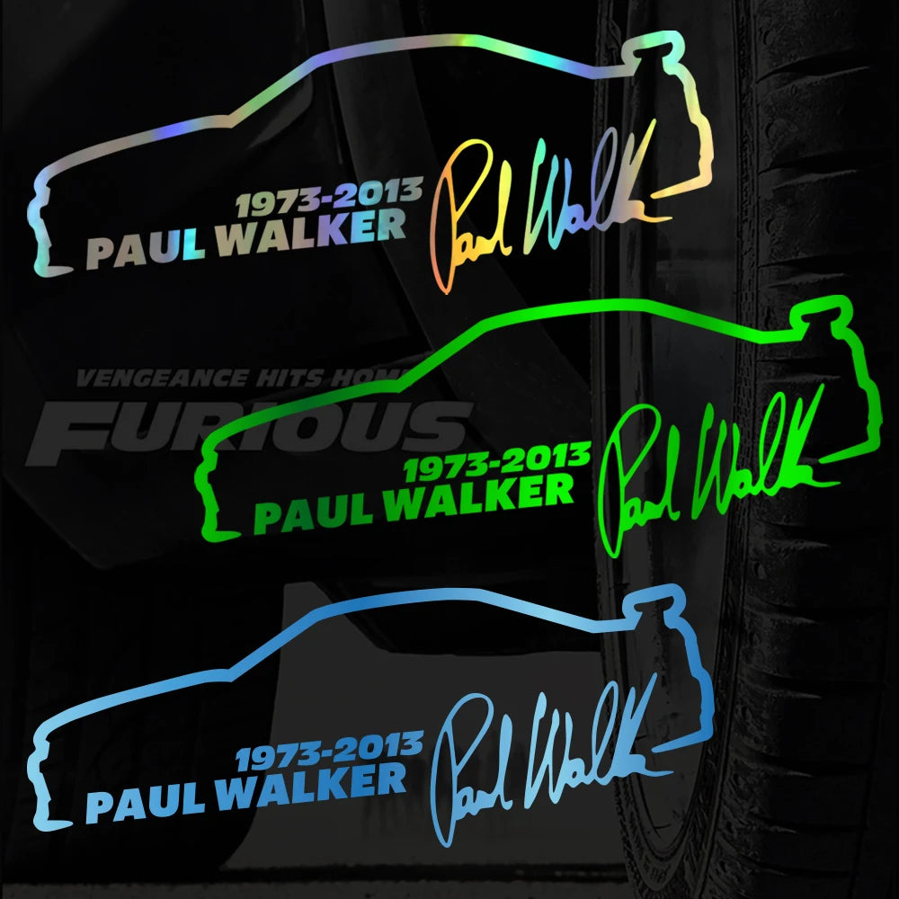 Sticker Vinyl 5CM Paul Walker Fast Furious Fashion Reflective