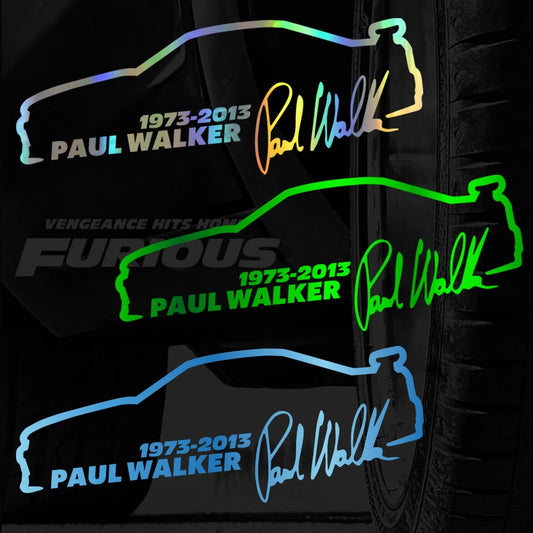 Sticker Vinyl 5CM Paul Walker Fast Furious Fashion Reflective